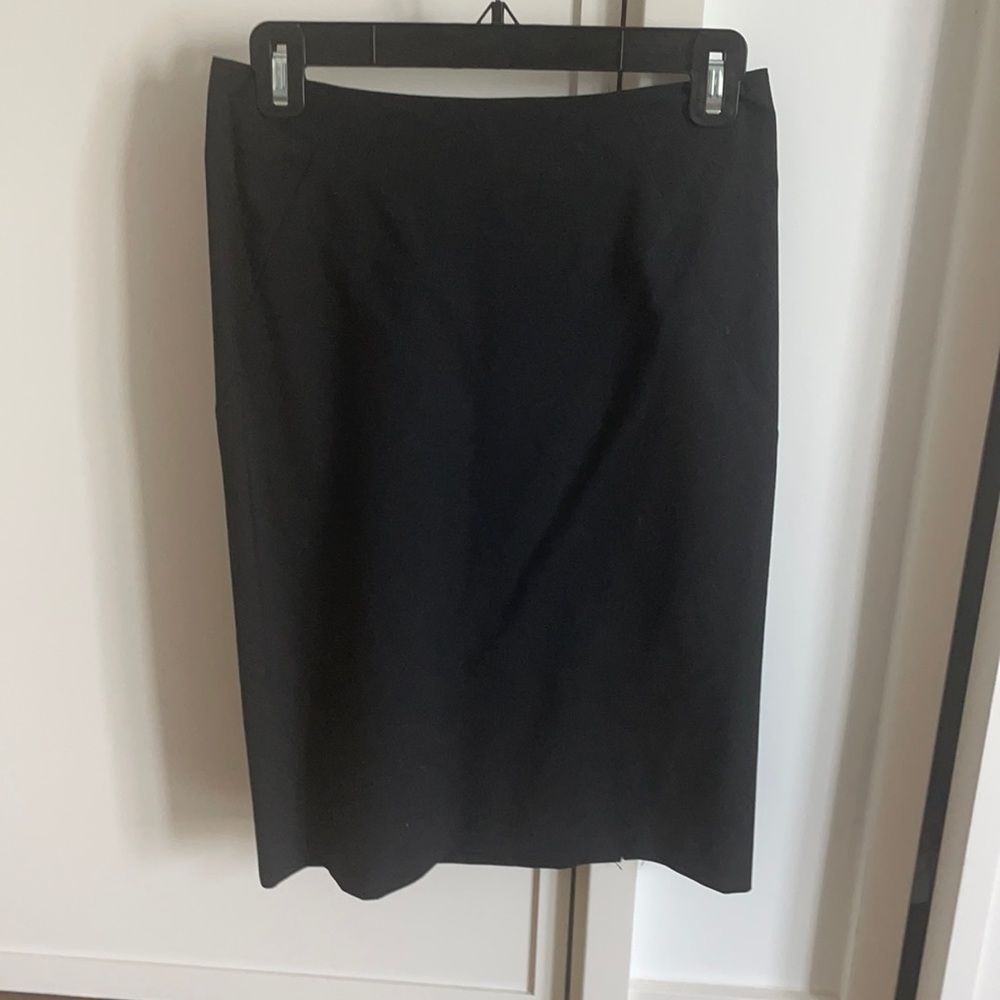 Theory midi wool skirt